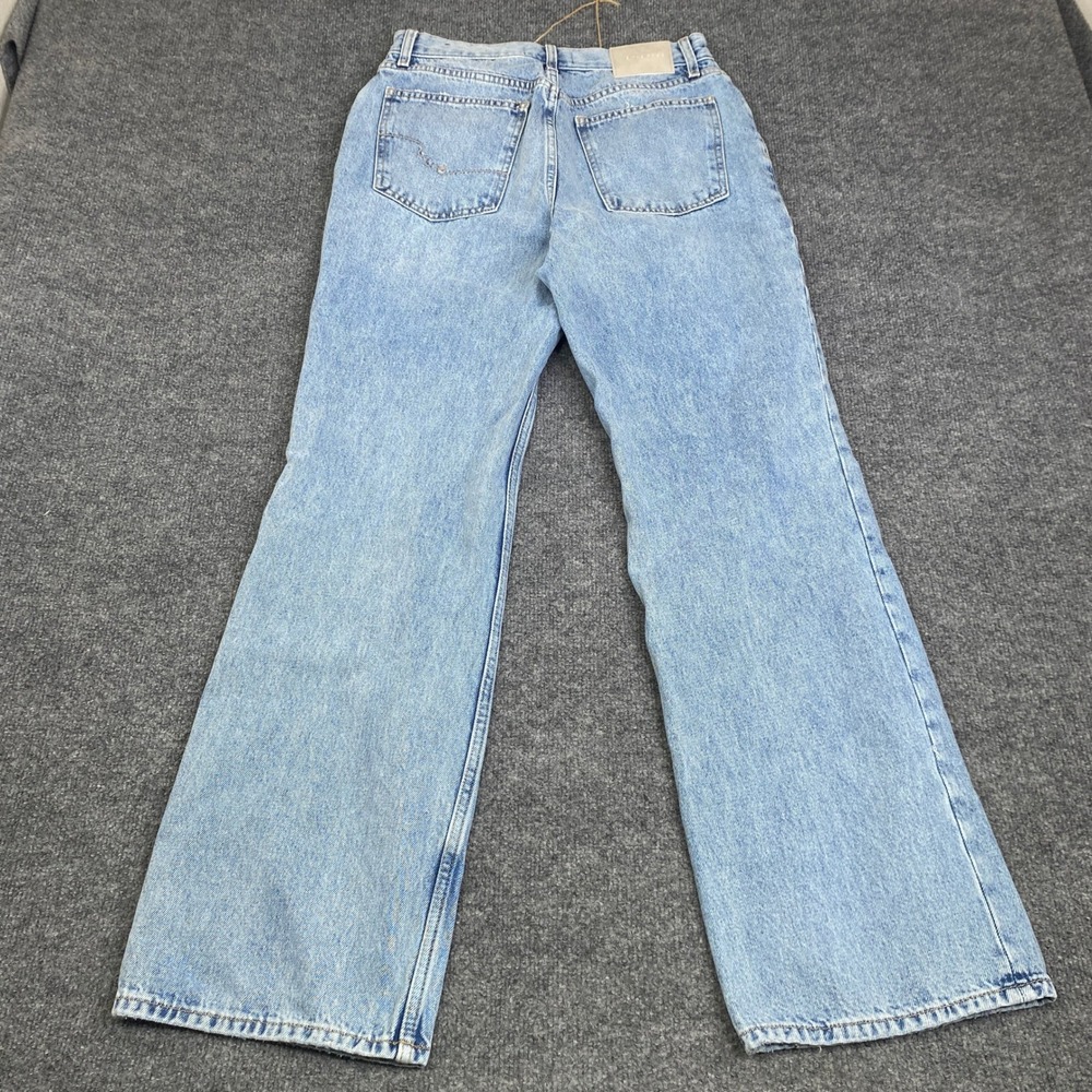 We The Free Free People Distressed Wide Leg Jeans Light Wash Button Fly Size 29 - Picture 9 of 9